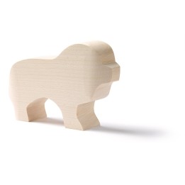 Animales de madera base - león.
