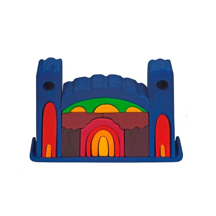Castillo de madera grande azul