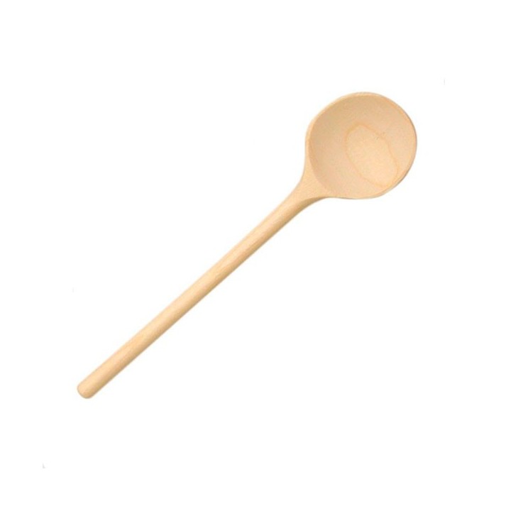 Cuchara de madera redonda.