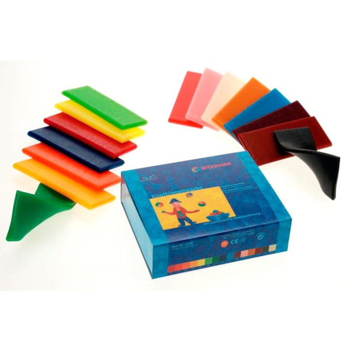 Cera de abeja para modelar - surtido 15 colores Stockmar